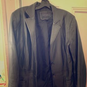 Banana Republic leather blazer